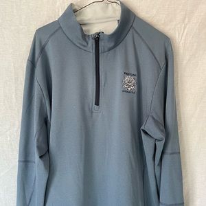 Three quarter zip long sleeve shirt w/ Whistling Straights golf course logo.